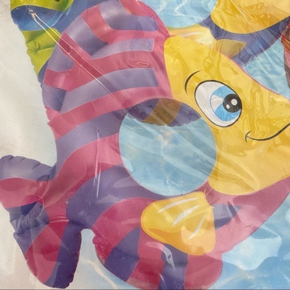 Vintage Intex Pink Tropical Fish Ring 31” Swim - Picture 2 of 4